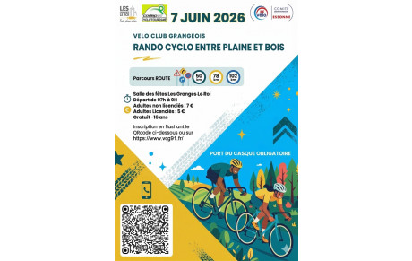 Le 7 juin-Entre plaines et bois 2026, Randonnée route, ouverte aux VAE